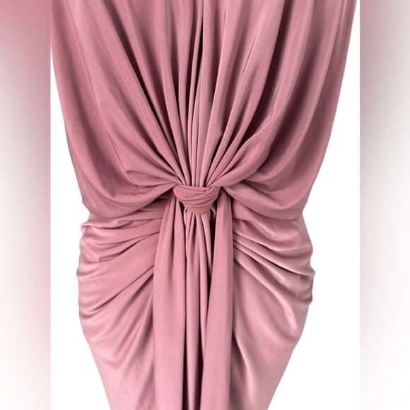 Misa Los Angeles Domino Dress Short Racerback Pink Cocktail Stretch Draped XS - Picture 5 of 16